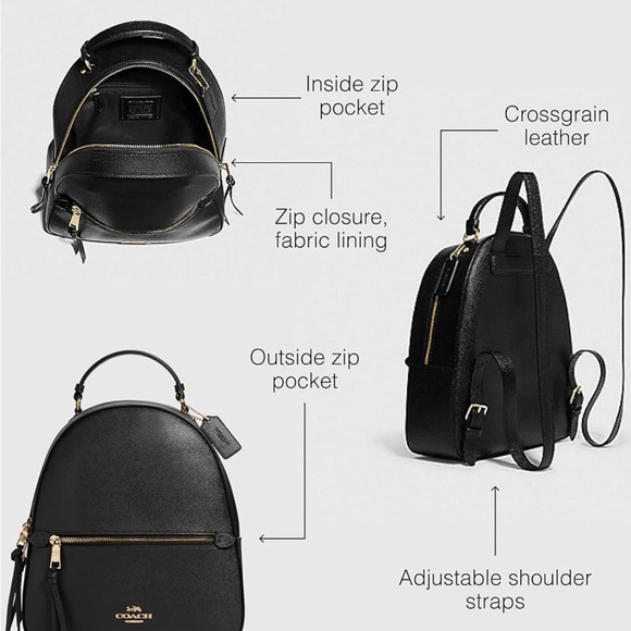 Coach Leather Jordyn Backpack - Picture 4 of 4